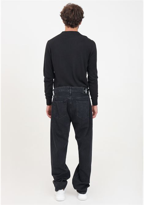 Jeans 90'S Straight in denim nero da uomo CALVIN KLEIN JEANS | J30J3257221BY1BY